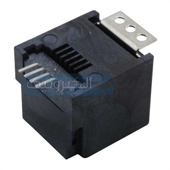 سوکت تلفن روبردی SMD 4P4C RJ11 