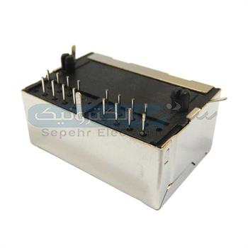 سوکت RJ45 روبردی 1x2فلزی