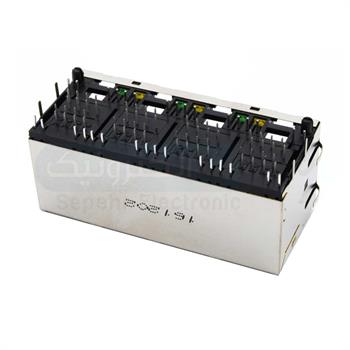سوکت RJ45 روبردی 2x4 فلزی کوچک LED دار