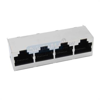 سوکت  1x4   RJ45صاف فلزی